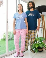 JPA0194 pijama parejas - DAME BESO Y APAPACHO! ambos pantalón