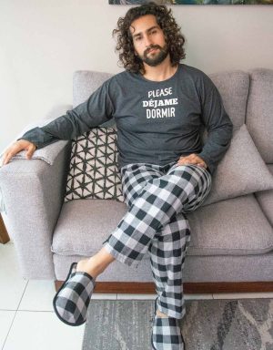 JHI0295 - pijama hombre invierno PLEASE DÉJAME DORMIR
