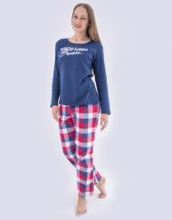 JMI0296 - pijama mujer invierno VIAJO LUEGO EXISTO