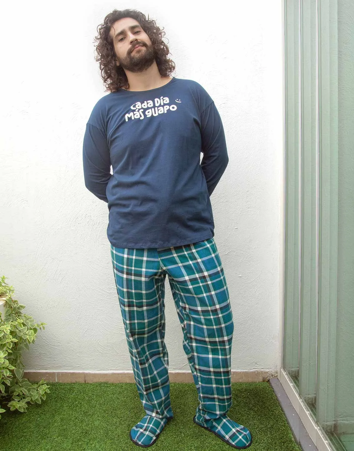 JPA0202 pijama parejas - CADA DÍA MÁS GUAPA/O - ambos pantalón - Imagen 4