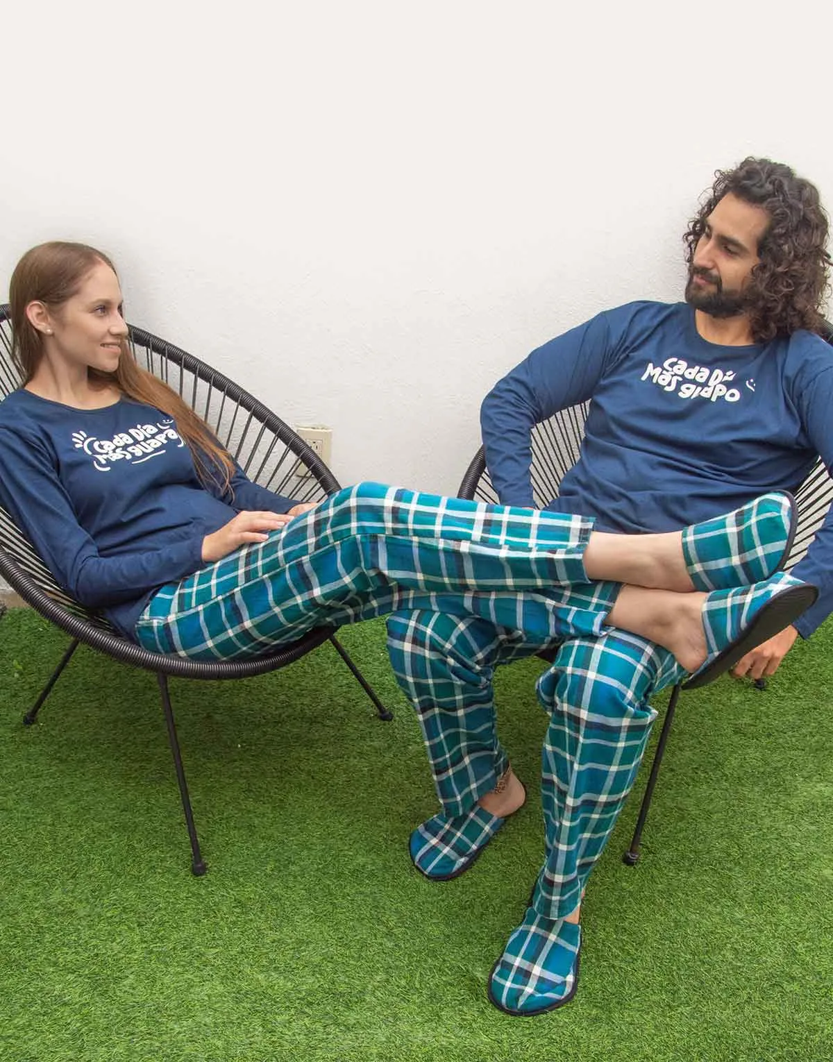 JPA0202 pijama parejas - CADA DÍA MÁS GUAPA/O - ambos pantalón - Imagen 6