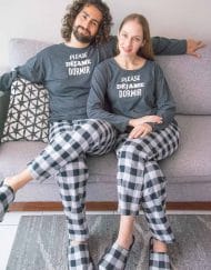 JPA0203 pijama parejas - PLEASE DÉJAME DORMIR - ambos pantalón