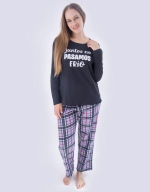 JMI0300 - pijama mujer invierno JUNTOS NO PASAMOS FRÍO