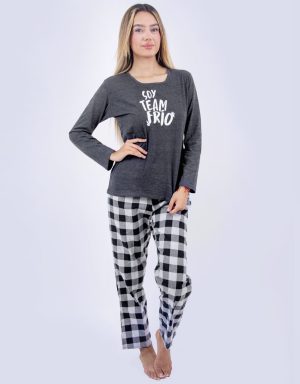 JMI0311 - pijama mujer invierno SOY TEAM FRÍO