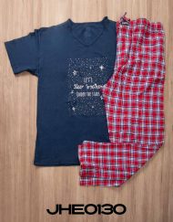 JPA0116 pijama parejas - LET'S SLEEP TOGETHER UNDER THE STARS - ambos pantalón invierno