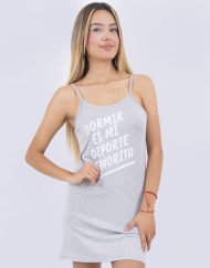 CMT0026 - camisón tirantes DORMIR ES MI DEPORTE FAVORITO