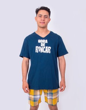 Jhb0174 - pijama hombre bermuda HORA DE RONCAR