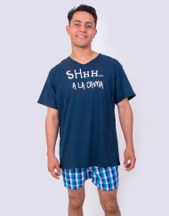 JHS0095 - pijama hombre short SHHH … A LA CAMA