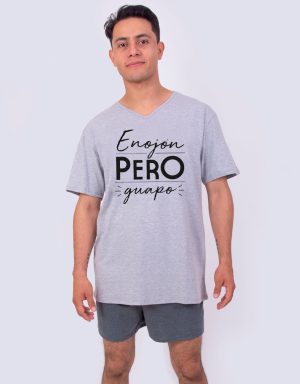 JHS0100 - pijama hombre short ENOJÓN PERO GUAPO