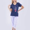 JMC0240 - pijama mujer capri ALL YOU NEED IS LOVE AND COFFEE