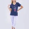 JMC0240 - pijama mujer capri ALL YOU NEED IS LOVE AND COFFEE