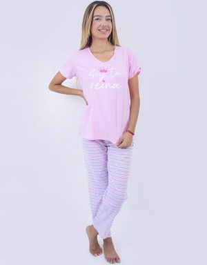 JML0231 - pijama mujer pantalón SOY TU REINA