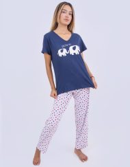 JML0235 - pijama mujer pantalón FOLLOW ME