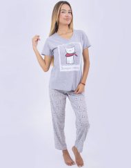 JML0239 - pijama mujer pantalón SIEMPRE CONMIGO GATO