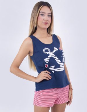 JMS0333 - pijama mujer short ANCLA