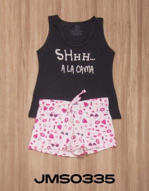 JMS0335 - pijama mujer short SHHH… A LA CAMA