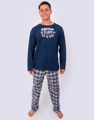 JHI0269 - pijama hombre invierno DREAM TEAM TÚ Y YO
