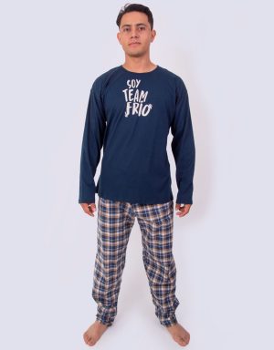 JHI0299 - pijama hombre invierno SOY TEAM FRÍO