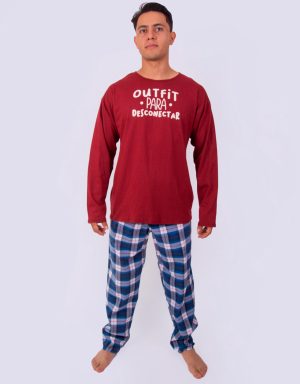 JHI0321 - pijama hombre invierno OUTFIT PARA DESCONECTAR