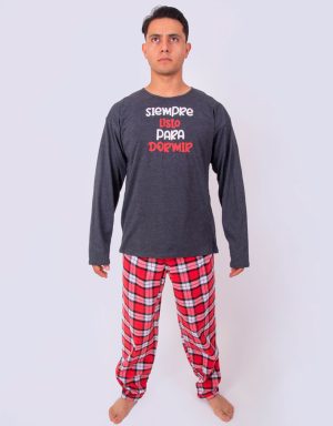 JHI0322 - pijama hombre invierno SIEMPRE LISTO PARA DORMIR