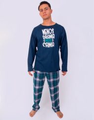 JHI0327 - pijama hombre invierno MENOS DRAMA MAS CAMA
