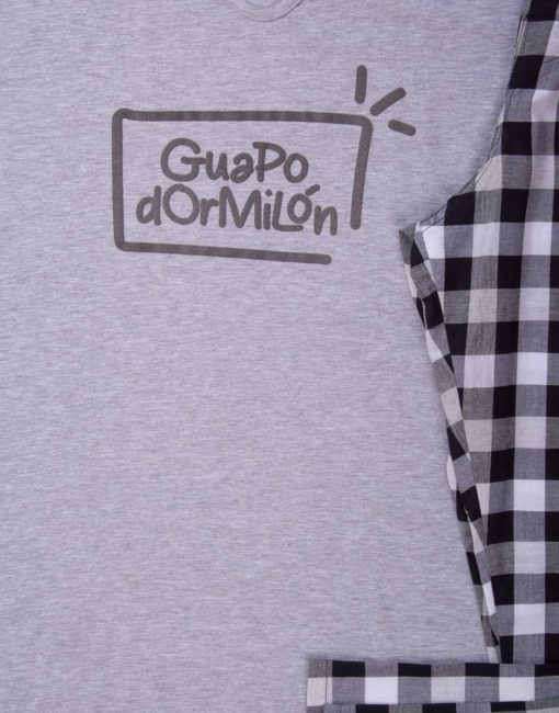 JPA0227 pijama parejas - GUAPA DORMILONA/GUAPO DORMILÓN - ella camisón, él bermuda - Imagen 4