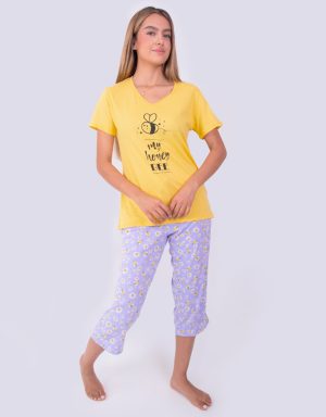 JMC0242 - pijama mujer capri MY HONEY BEE