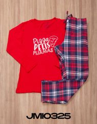 JMI0325 - pijama mujer invierno PIZZA PELIS PIJAMAS