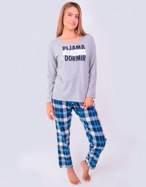 JMI0326 - pijama mujer invierno PIJAMA BESOS Y A DORMIR