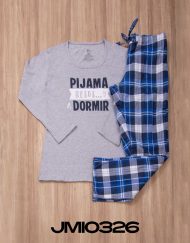 JMI0326 - pijama mujer invierno PIJAMA BESOS Y A DORMIR
