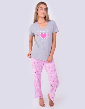 JML0245 - pijama mujer pantalón REPARTE AMOR