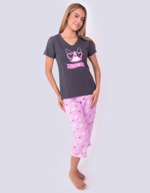 JMC0243 - pijama mujer capri I'M SEXY (PERRO)