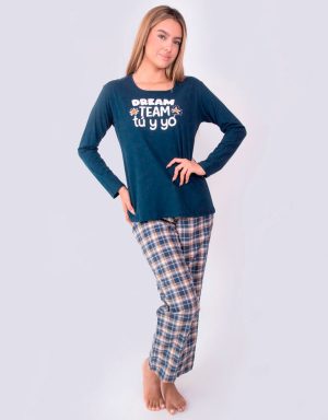 JMI0269 - pijama mujer invierno DREAM TEAM TÚ Y YO