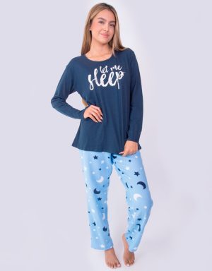 JMI0303 - pijama mujer invierno polar LET ME SLEEP