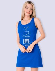 CMS0053 - camisón sin manga ALL WE NEED IS LOVE AND COFFEE