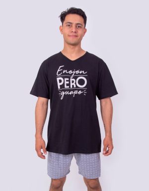 JHB0183 - pijama hombre bermuda ENOJÓN PERO GUAPO