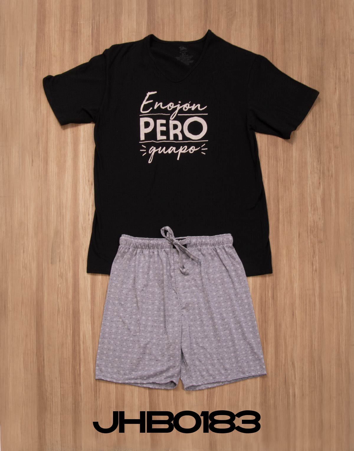 JHB0183 - pijama hombre bermuda ENOJÓN PERO GUAPO - Imagen 3