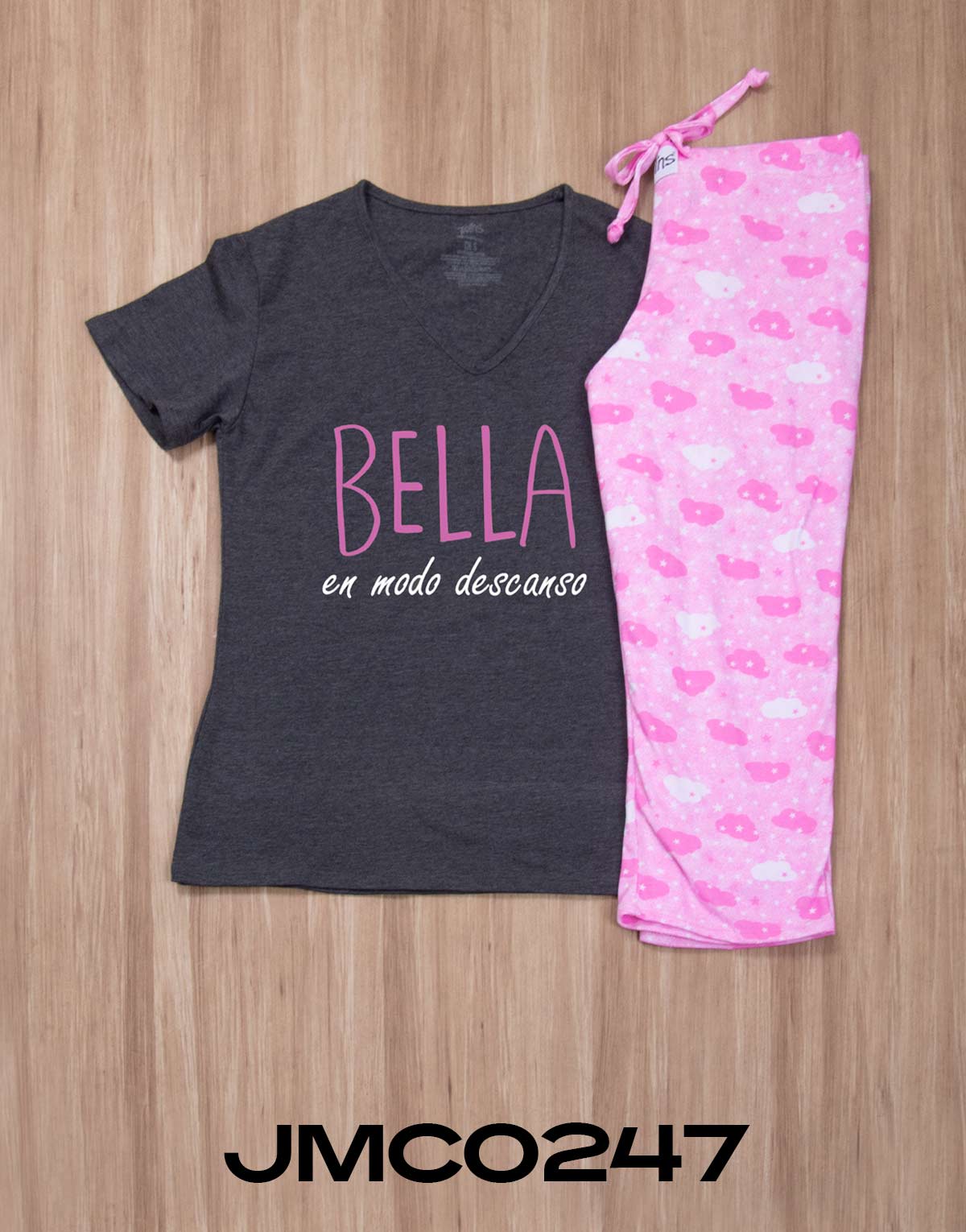 JMC0247 - pijama mujer capri BELLA EN MODO DESCANSO - Imagen 3