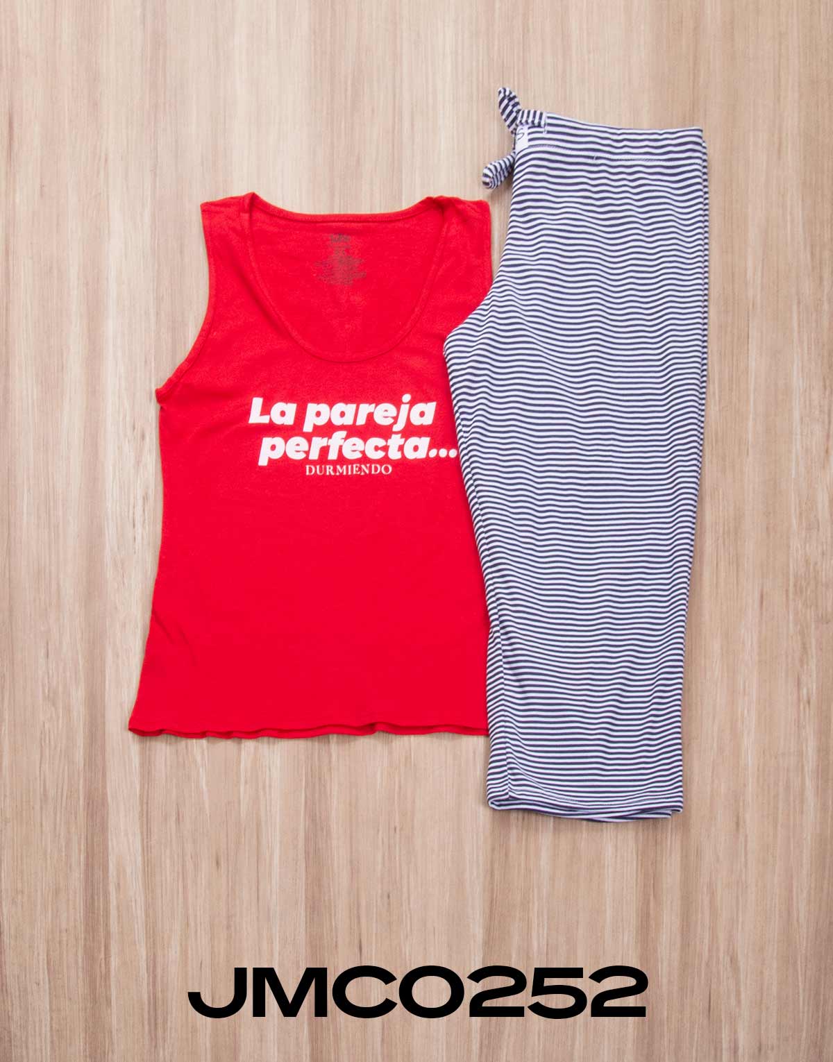 JMC0252 - pijama mujer capri LA PAREJA PERFECTA DURMIENDO - Imagen 3