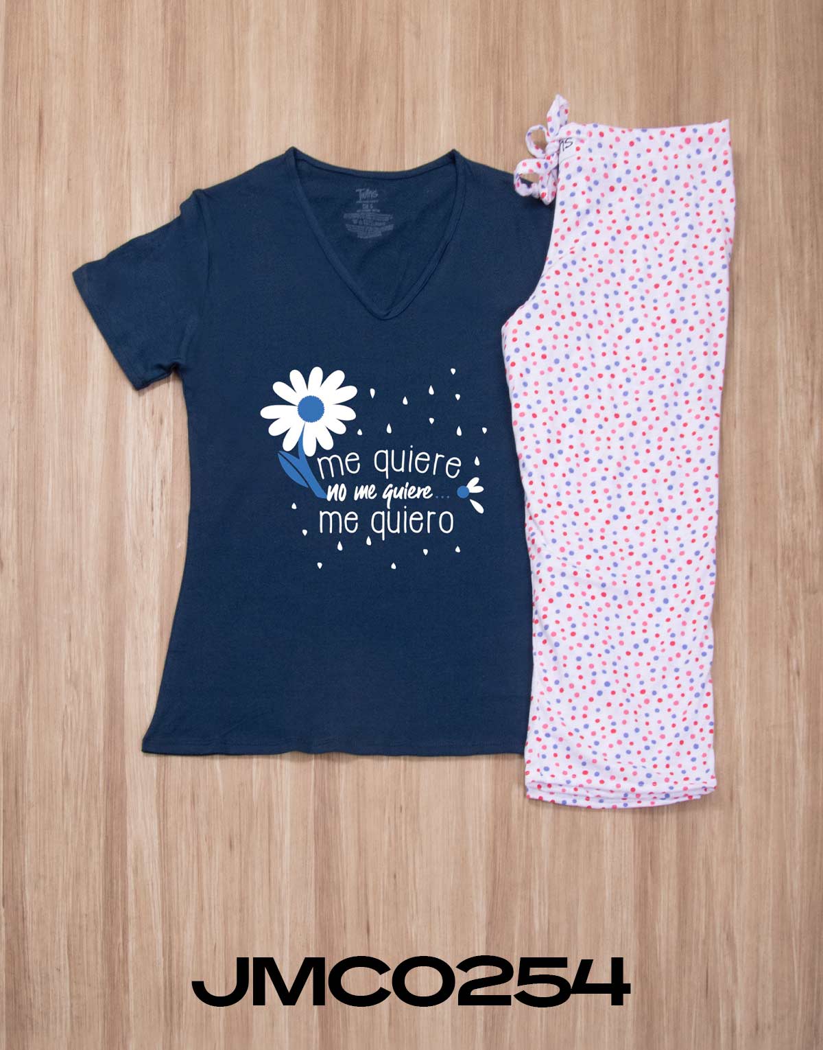 JMC0254 - pijama mujer capri ME QUIERE, NO ME QUIERE... ME QUIERO - Imagen 3