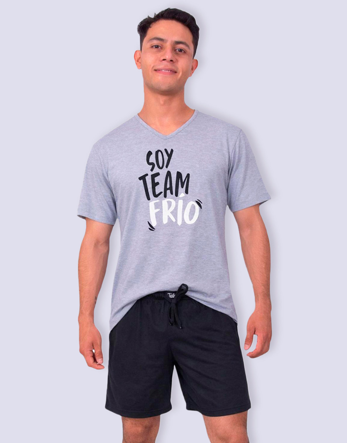 JHB0189 - pijama hombre bermuda SOY TEAM FRÍO