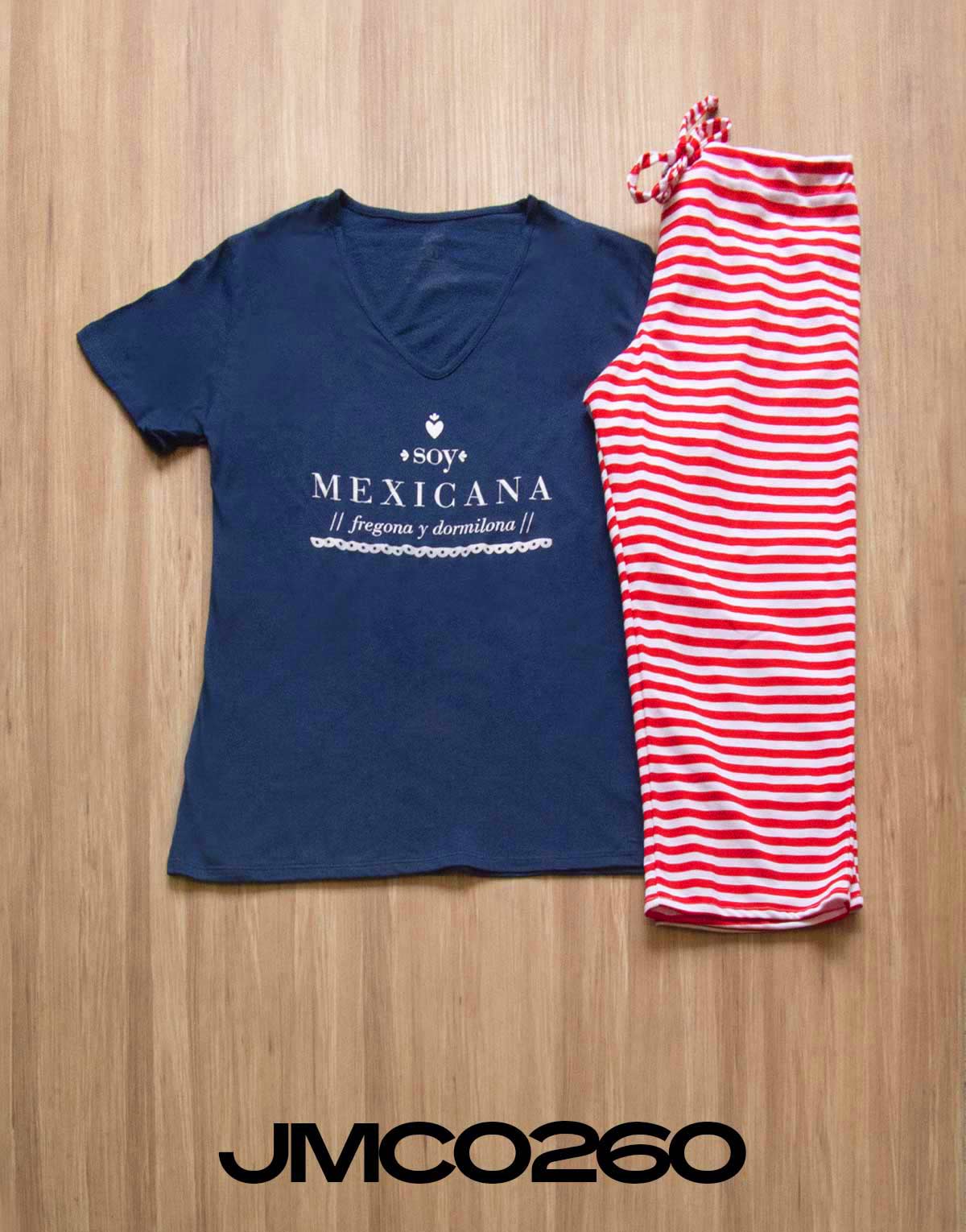 JMC0260 - pijama mujer capri SOY MEXICANA fregona y dormilona - Imagen 3