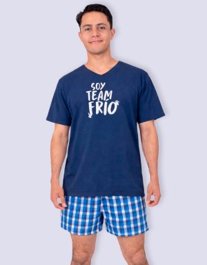 JHS0104 - pijama hombre short SOY TEAM FRÍO