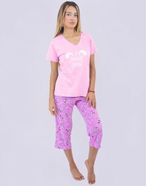 JMC0241 - pijama mujer capri I WOOF YOU