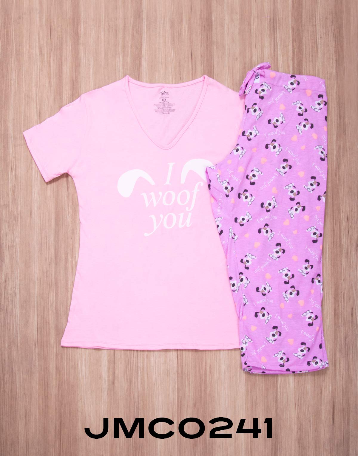 JMC0241 - pijama mujer capri I WOOF YOU - Imagen 3