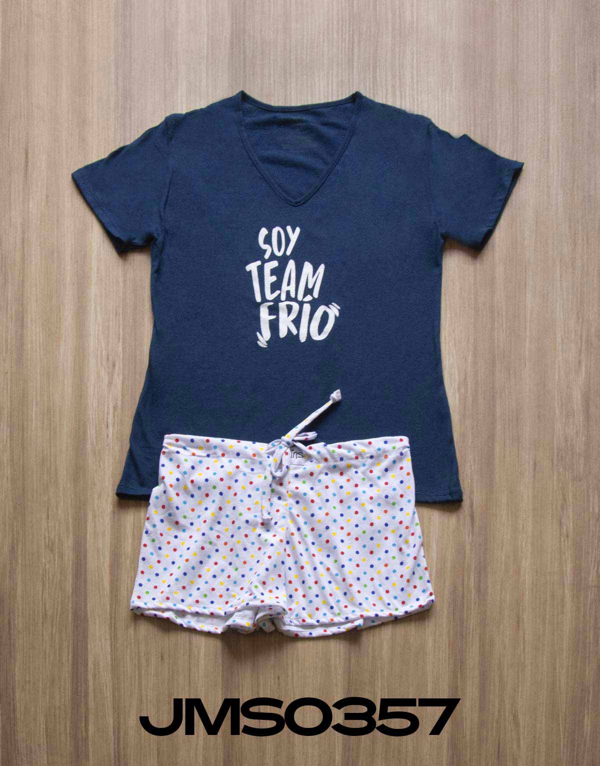 JMS0357 - pijama mujer short SOY TEAM FRÍO - Imagen 3