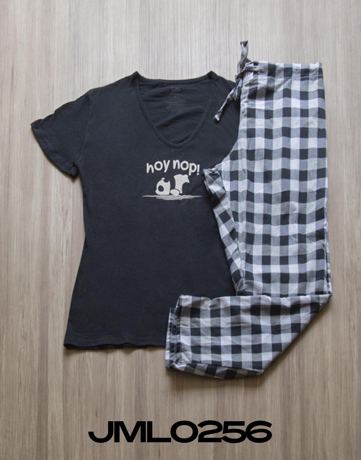 JML0256 - pijama mujer pantalón HOY NOP! - Imagen 3